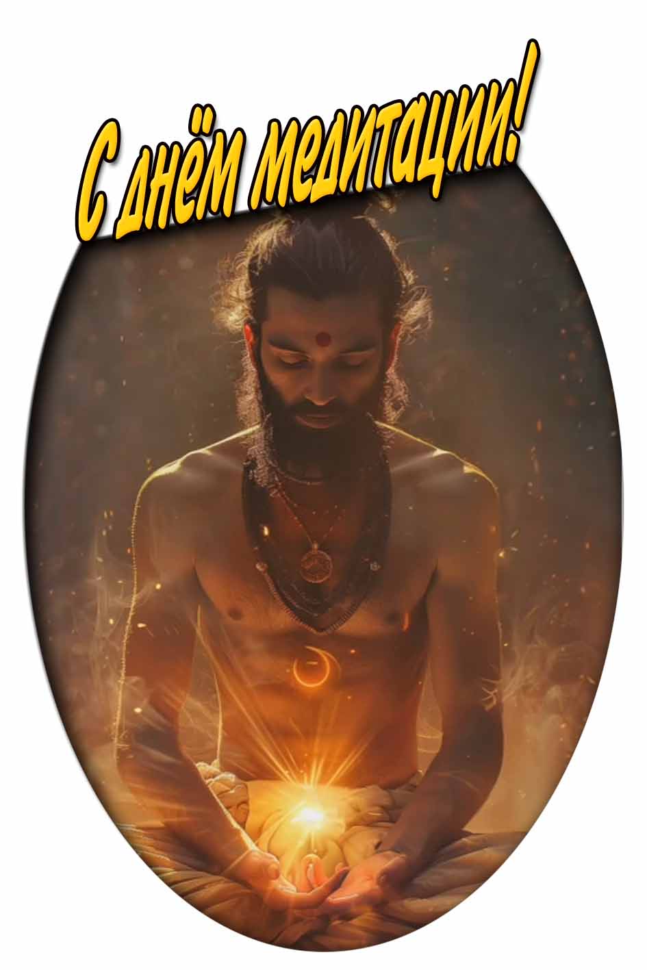 С днём медитации! - открытка для мужчины