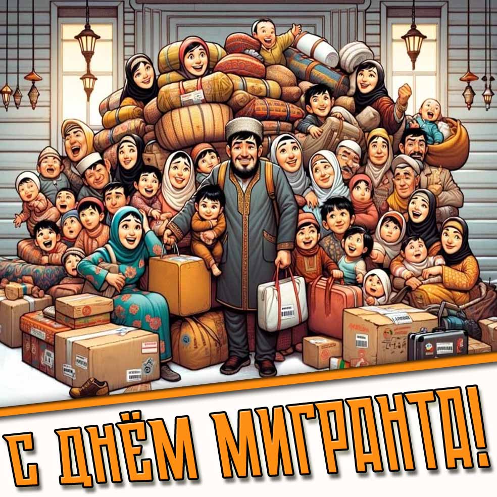 С днём мигранта! - открытка