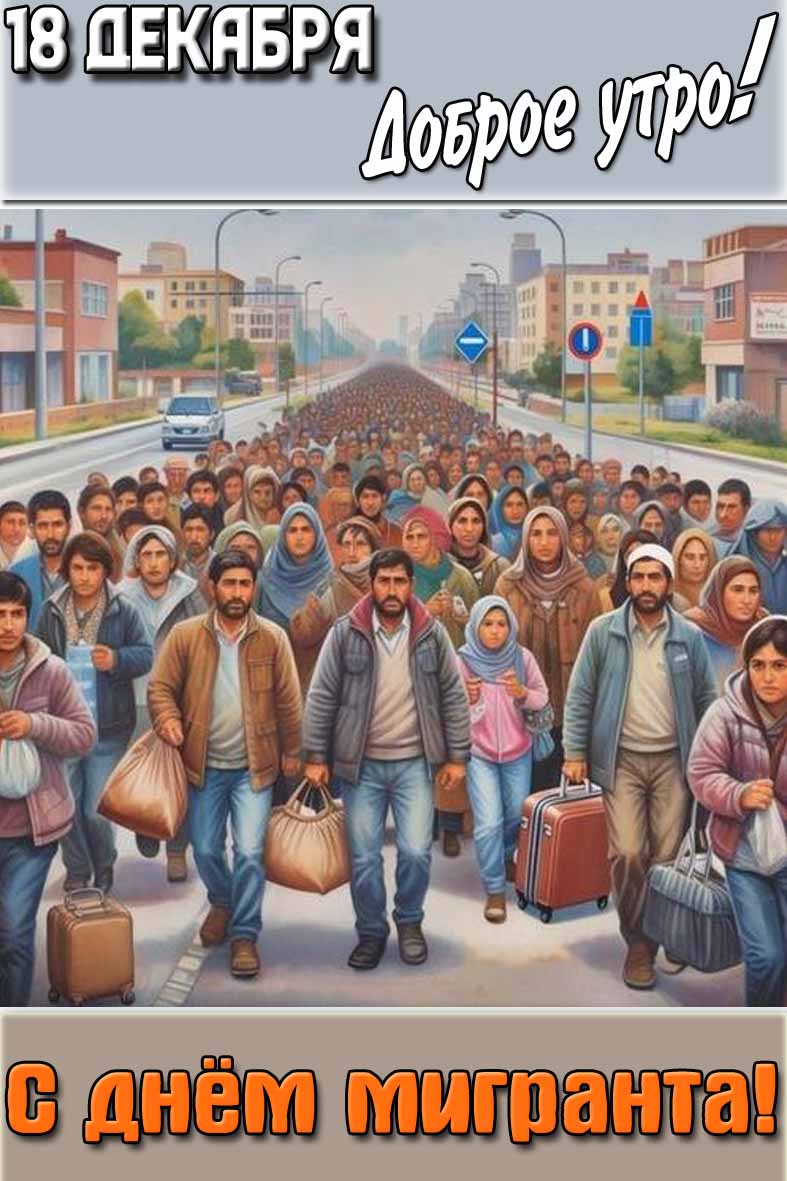 Картинка "18 декабря доброе утро! С днём мигранта!"