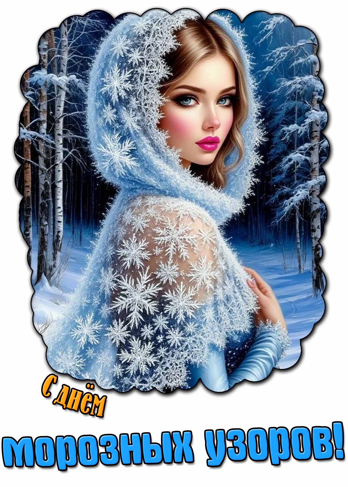 Красивая картинка с днём морозных узоров