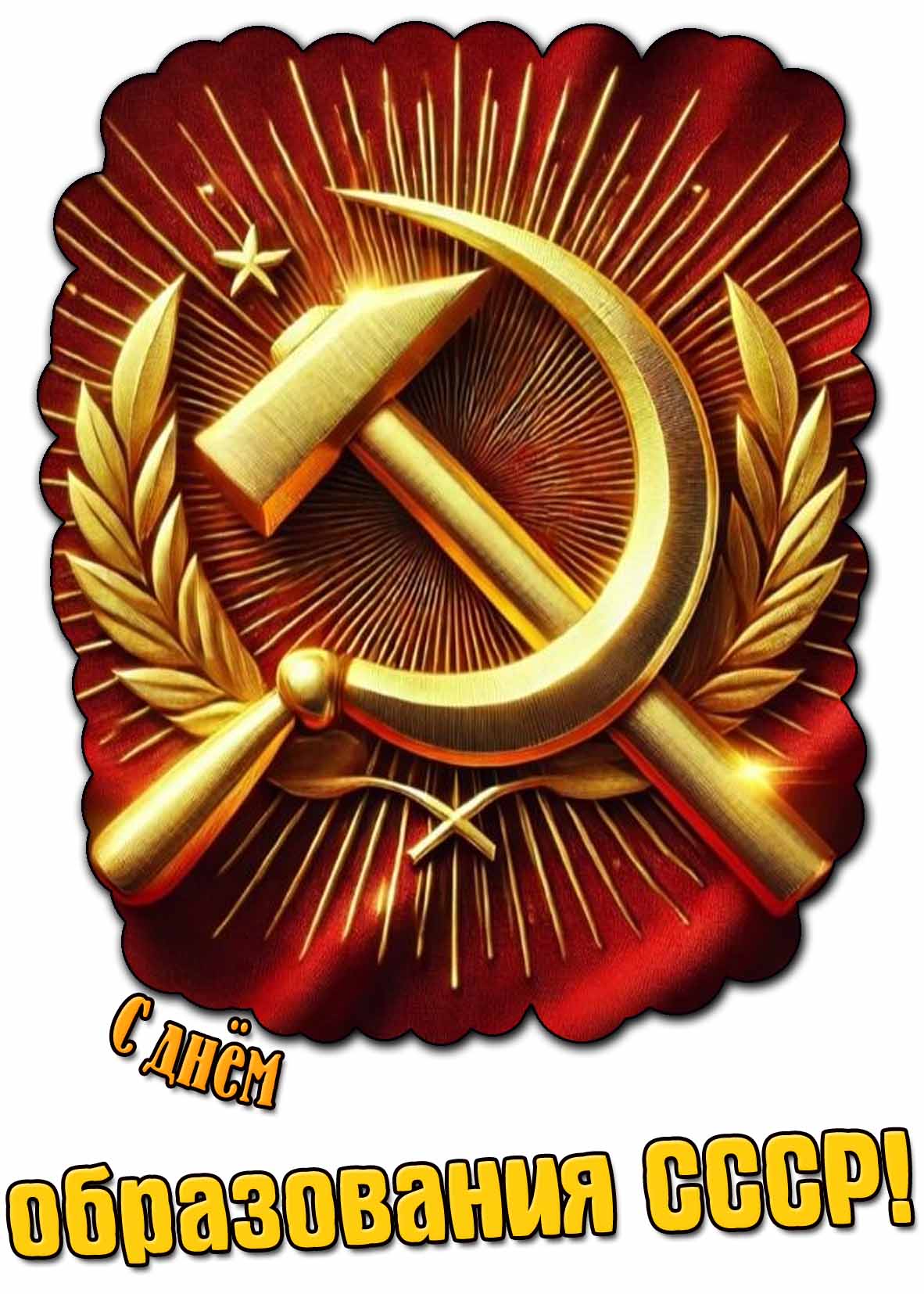 Открытка с днём образования СССР