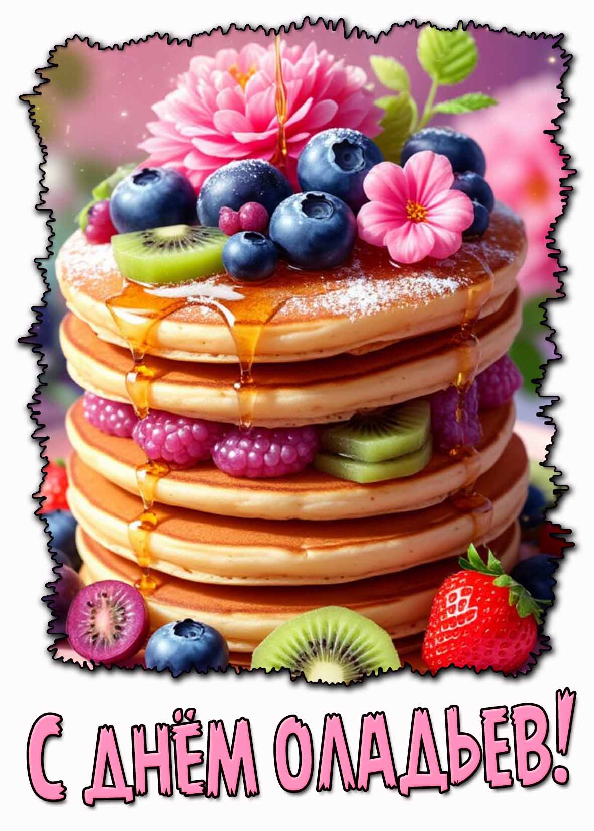 Красивая картинка с днём оладьев