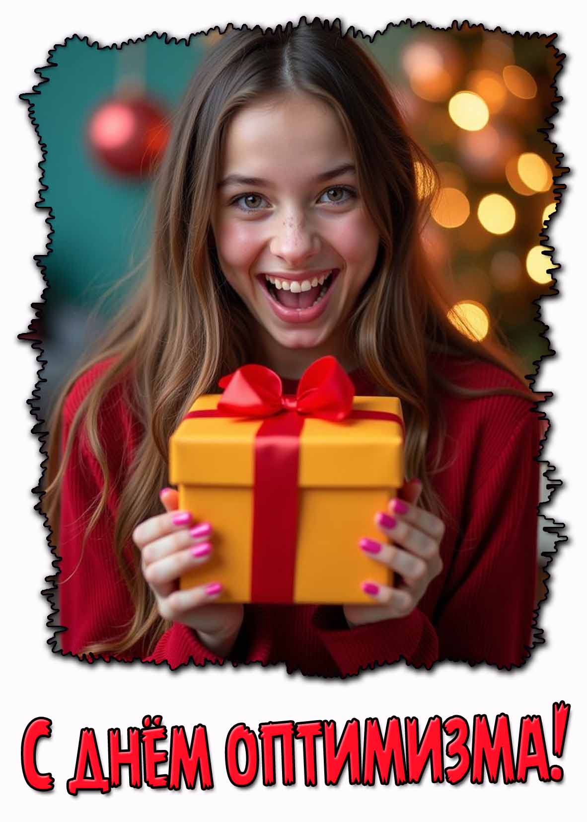 Открытка с днём оптимизма