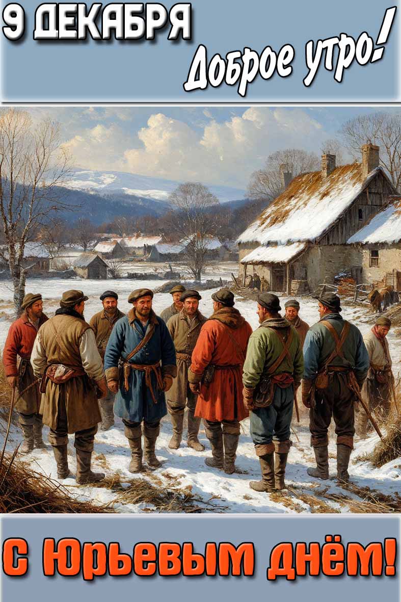 Картинка "9 декабря доброе утро! С Юрьевым днём!"