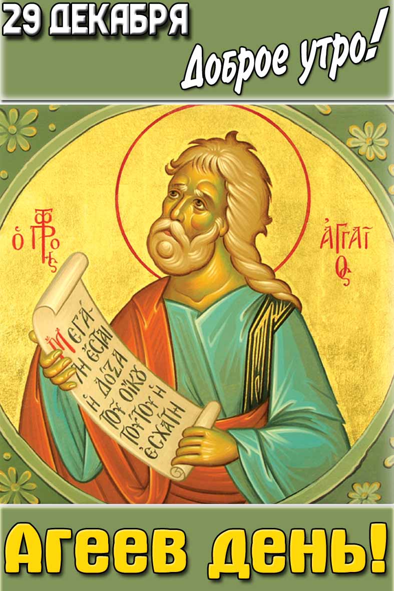 Картинка "29 декабря доброе утро! Агеев день!"