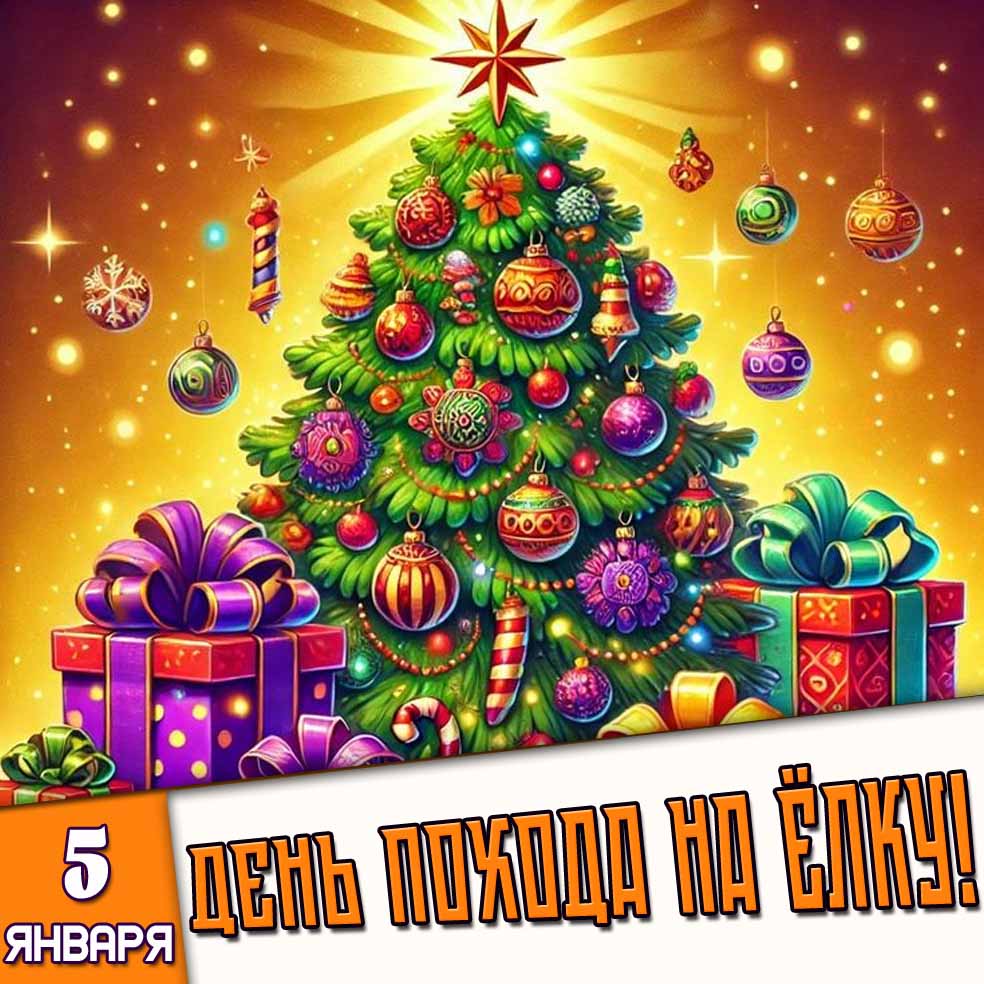 Картинка 5 января - день похода на ёлку!
