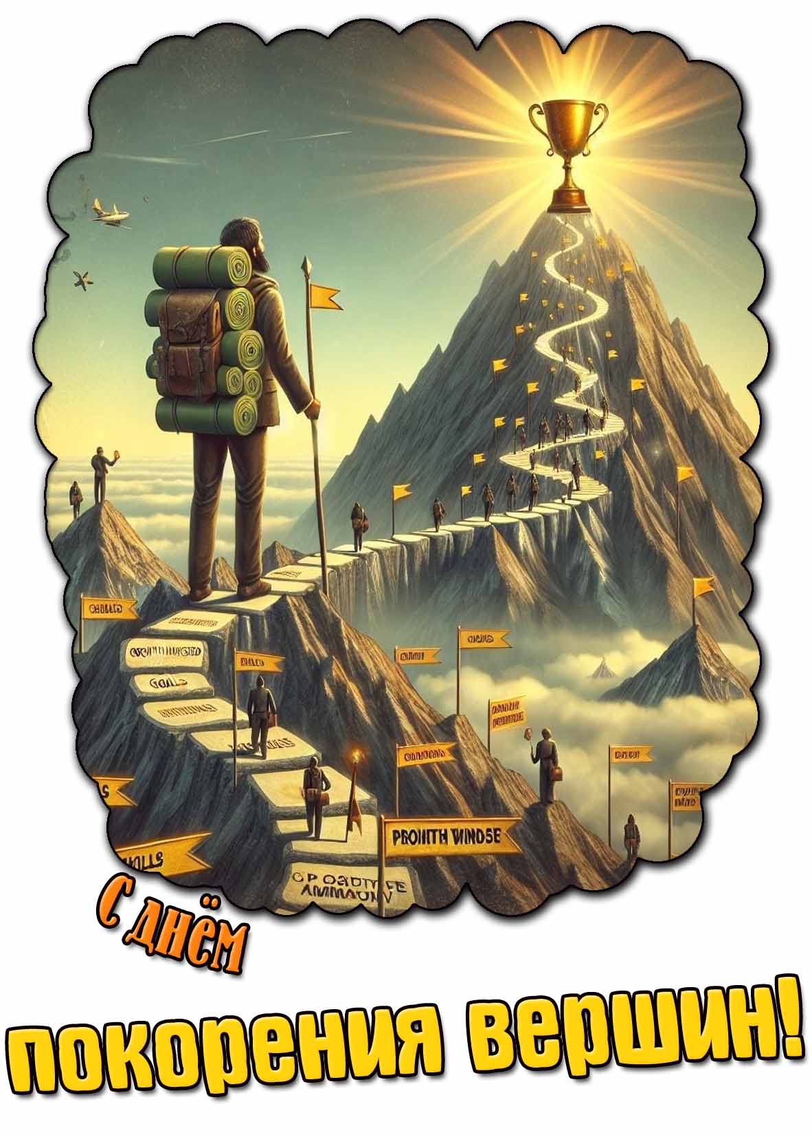 Красивая картинка с днём покорения вершин