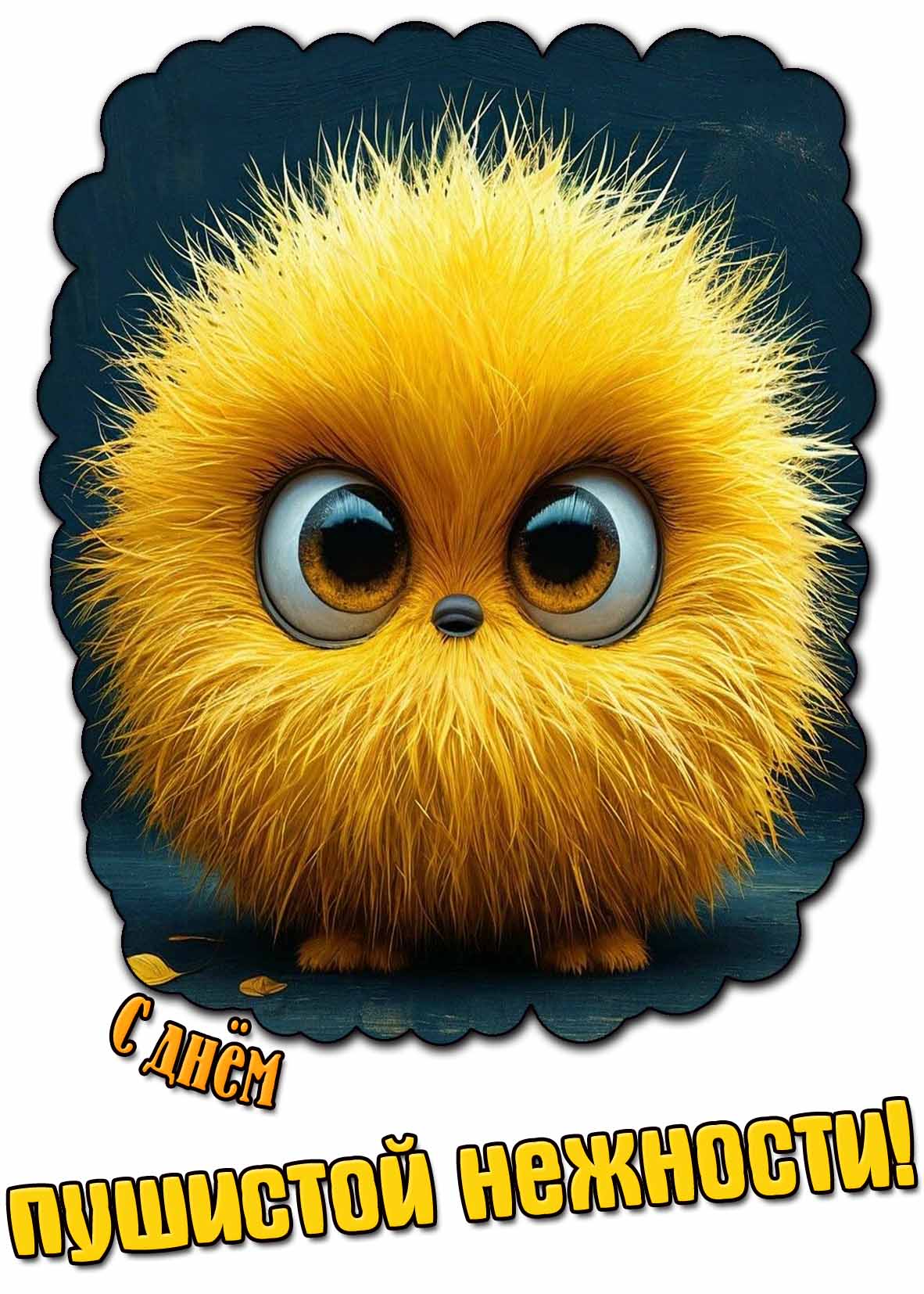 С днём пушистой нежности! - прикольная открытка