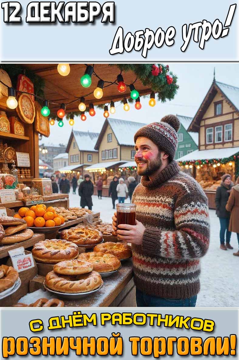 Картинка "12 декабря доброе утро! С днём работников розничной торговли!"