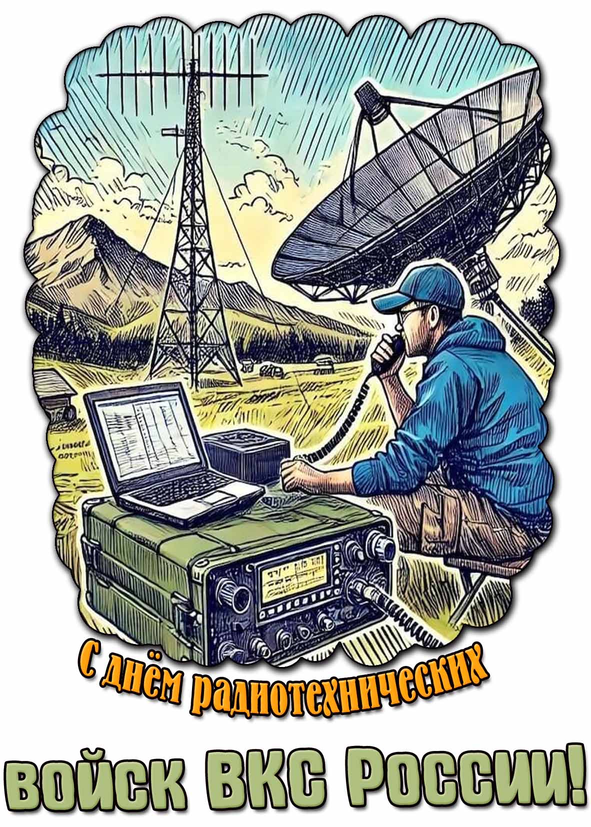 С днём радиотехнических войск ВКС России! - открытка