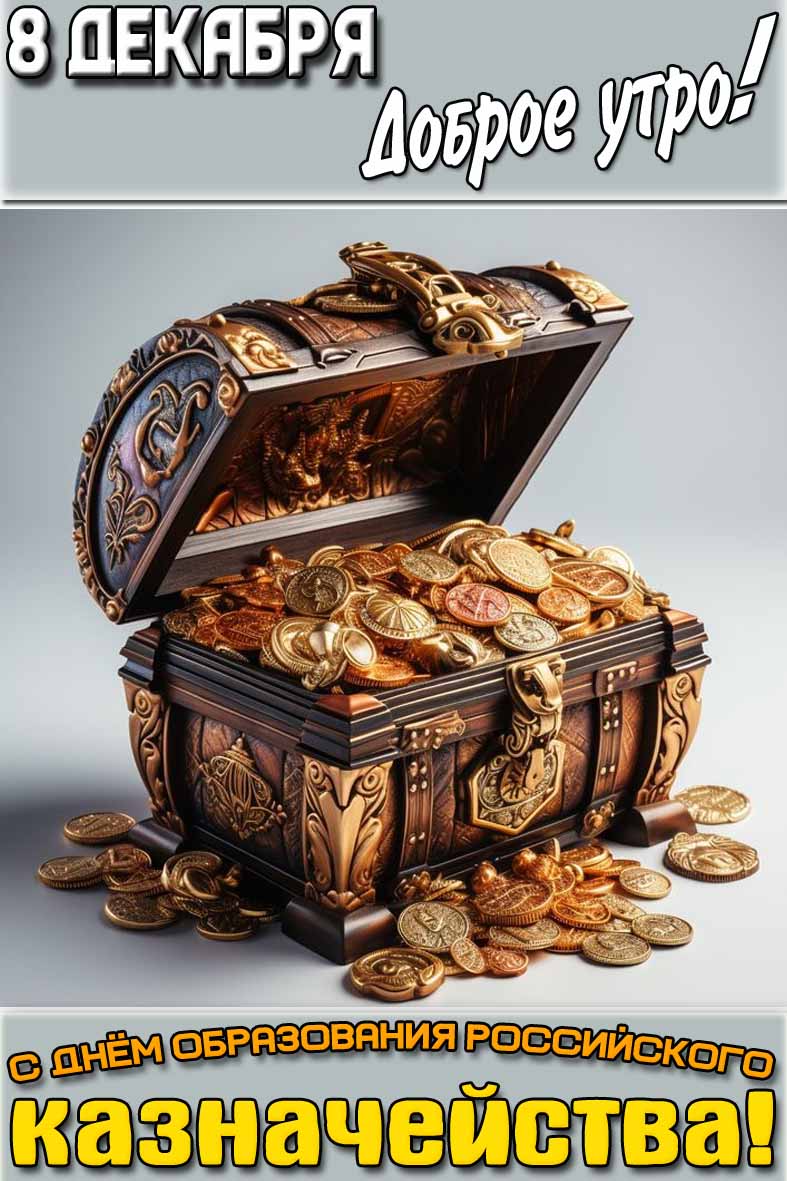 Картинка "8 декабря доброе утро! С днём образования российского казначейства!"