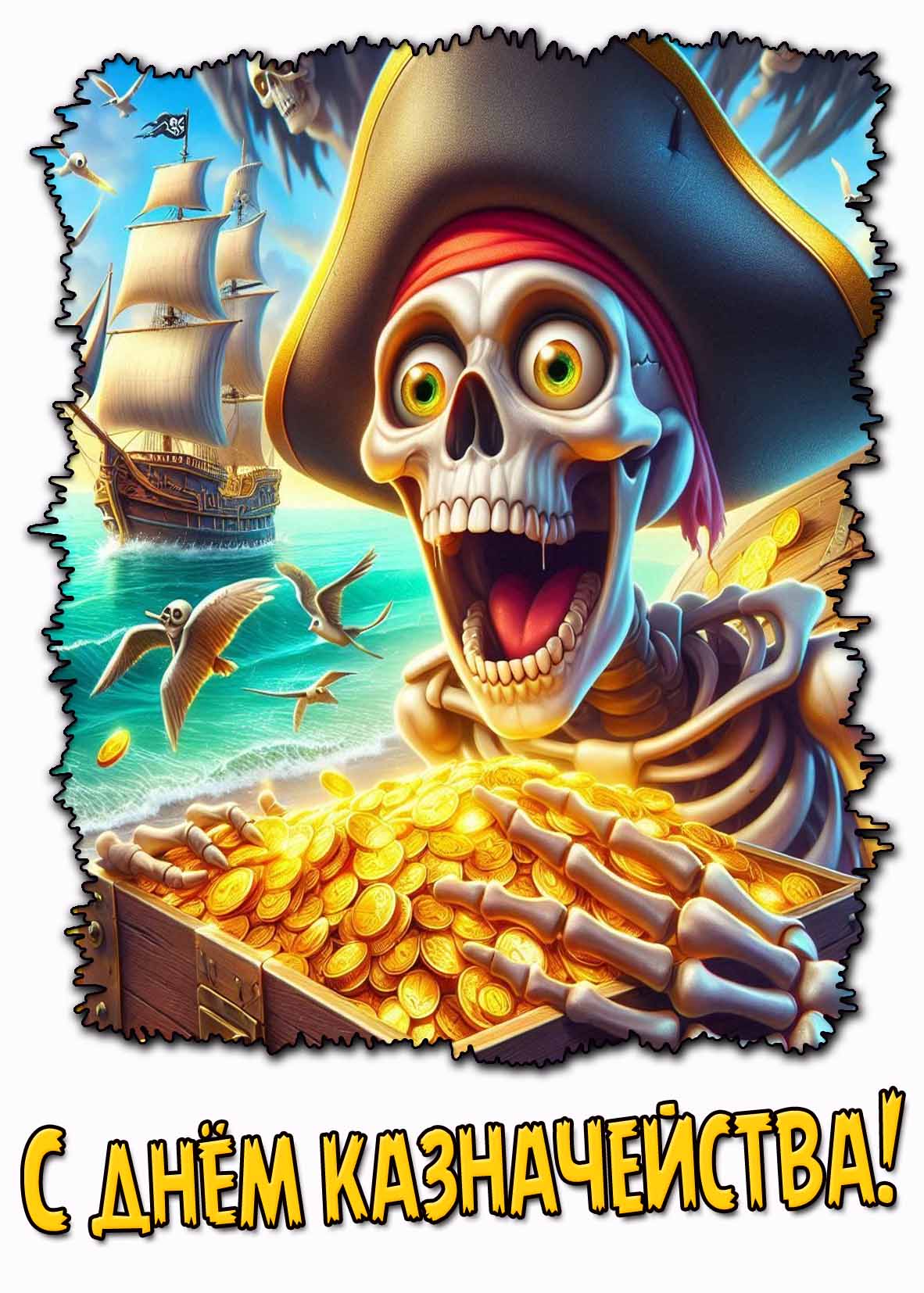 Смешная открытка с днём казначейства