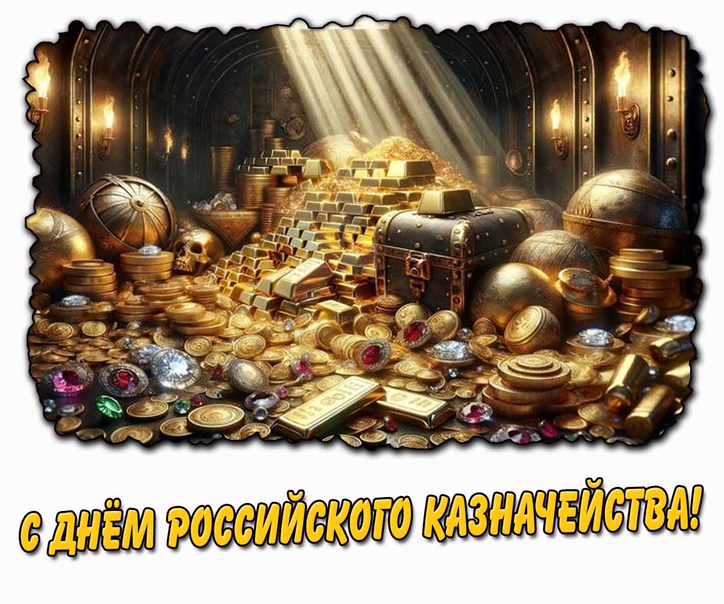 Открытка с днём российского казначейства