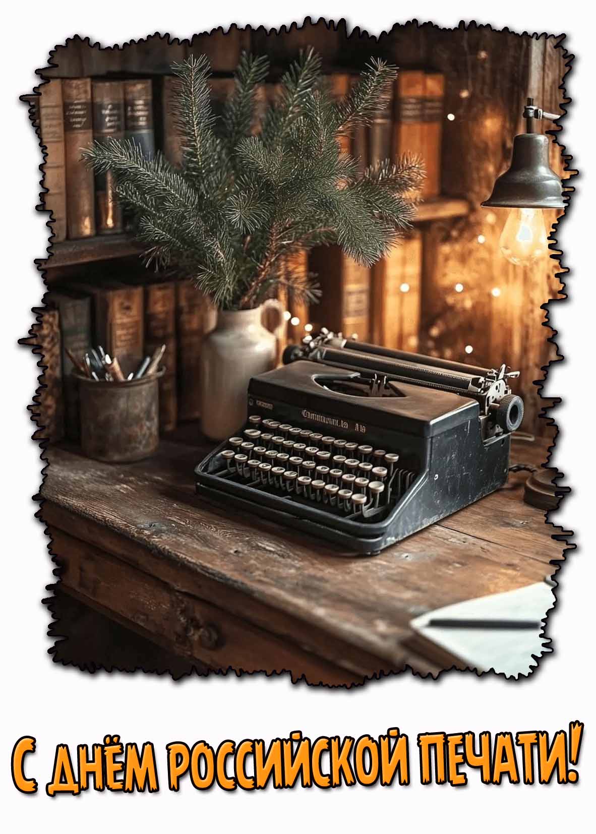 Зимняя картинка с днём российской печати