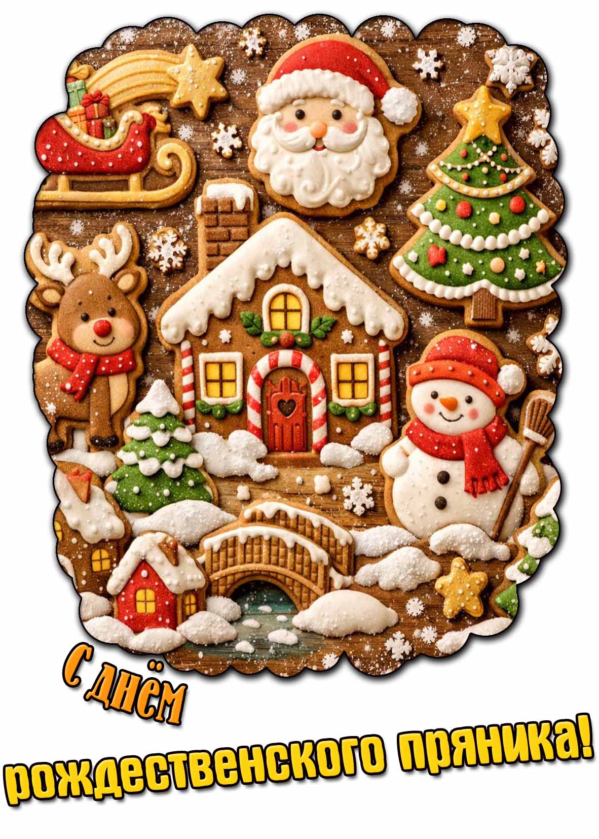 Картинка с днём рождественского пряника