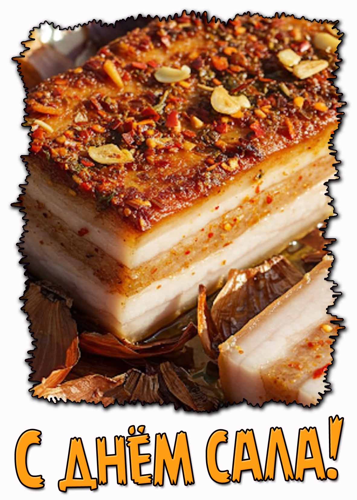 Картинка с днём сала