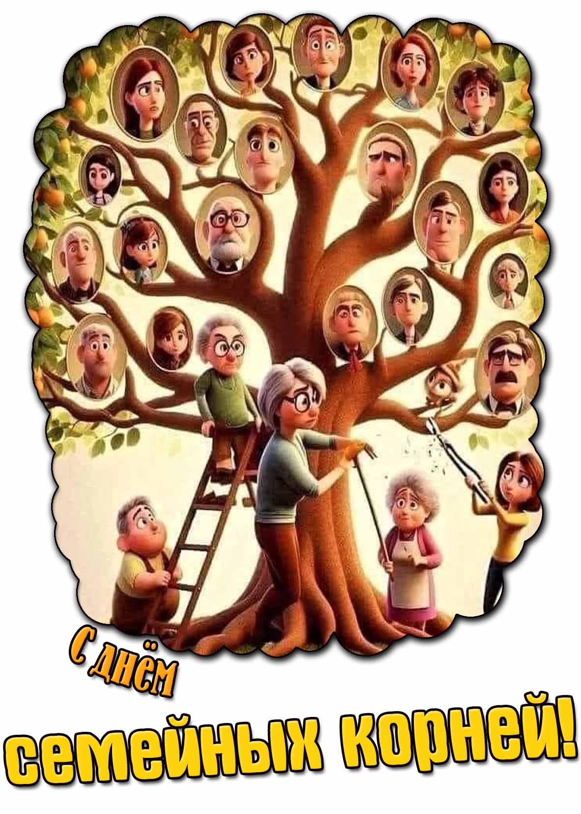 Прикольная картинка с днём семейных корней