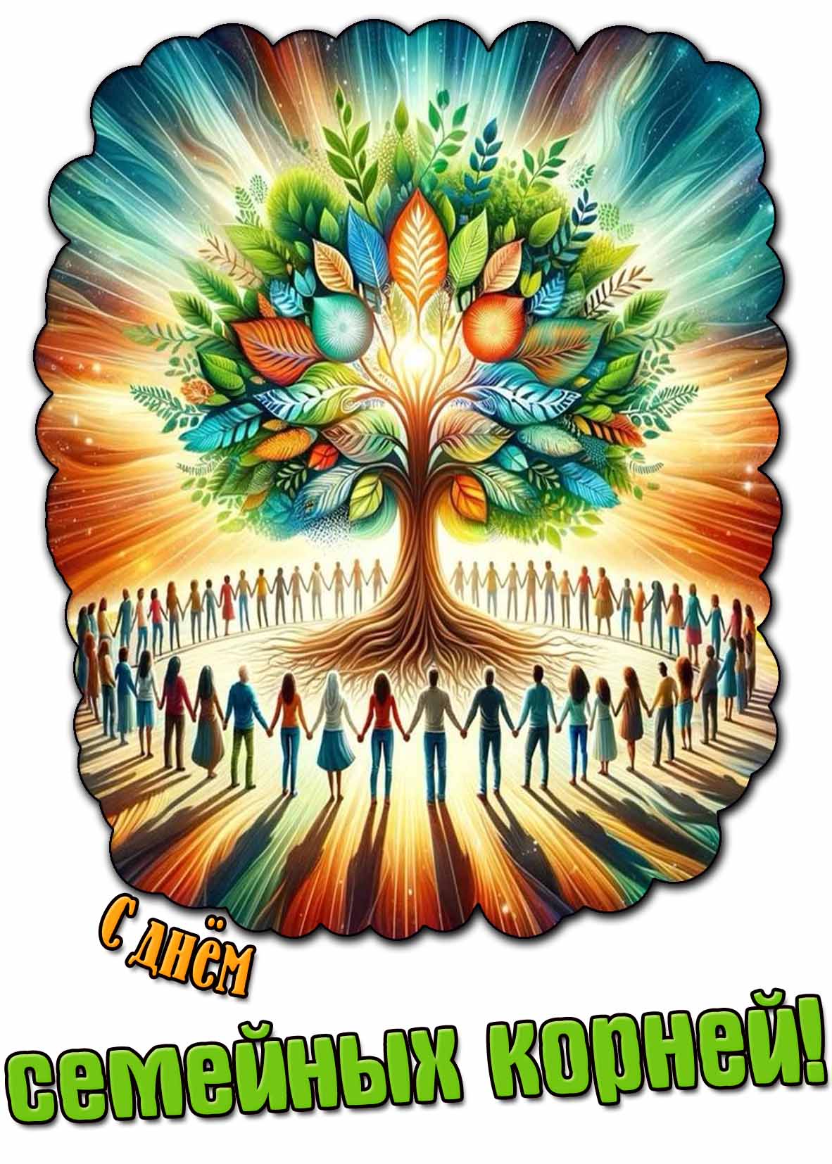 С днём семейных корней! - открытка