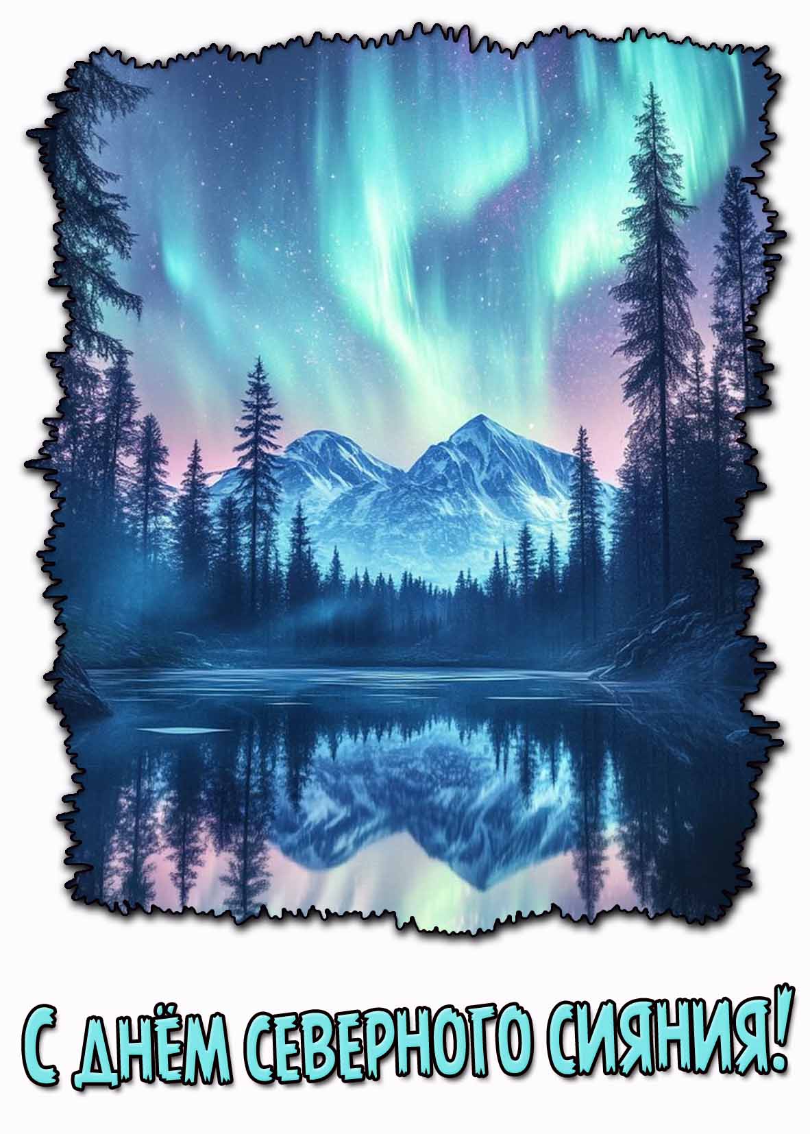 Картинка с днём северного сияния