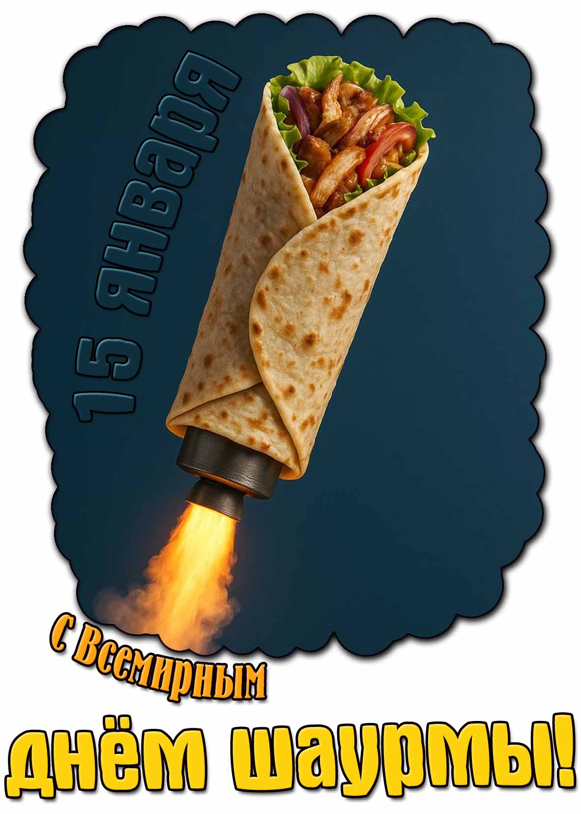 С Всемирным днём шаурмы! - картинка на 15 января
