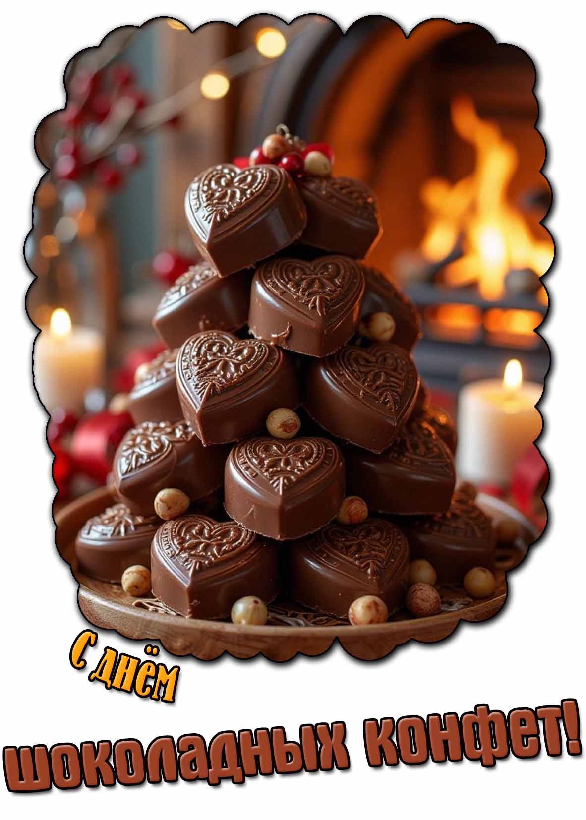 Открытка с днём шоколадных конфет