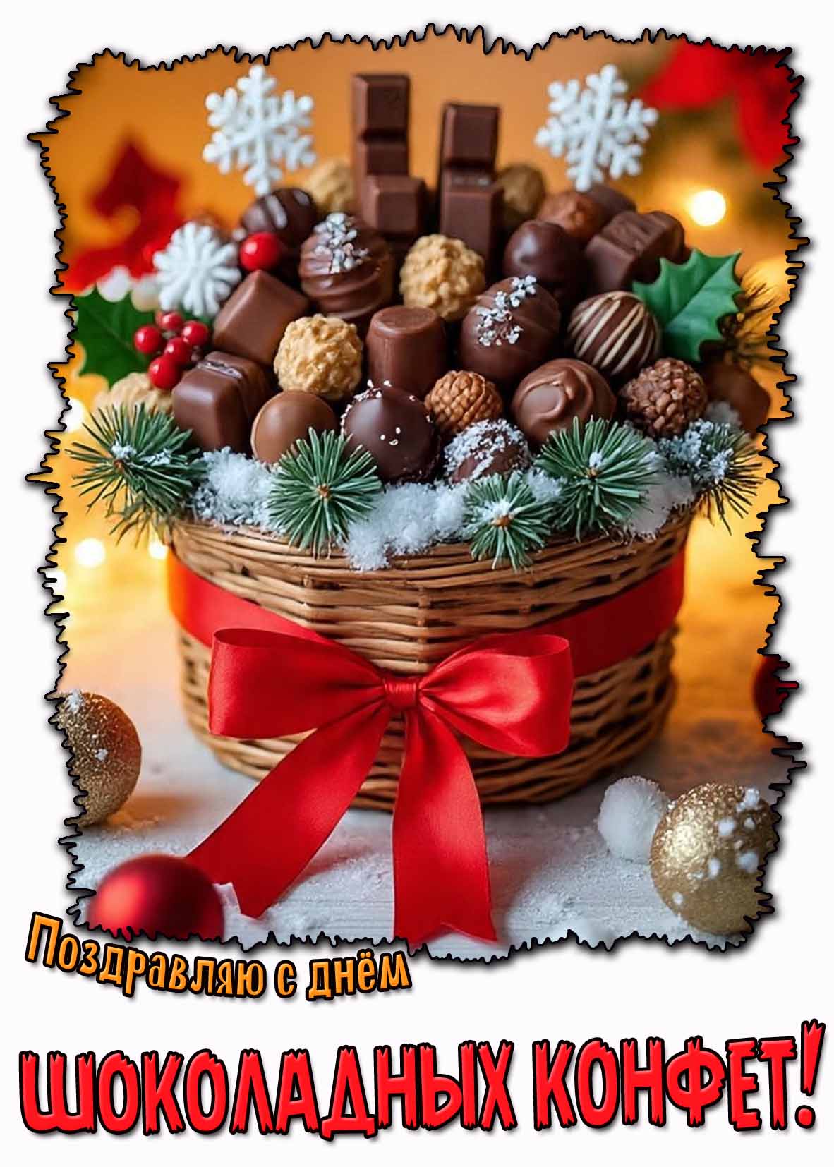 Поздравляю с днём шоколадных конфет! - красивая картинка
