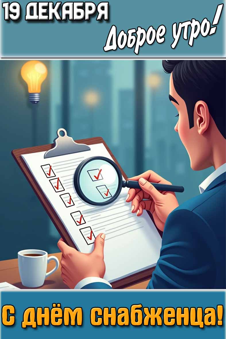 Картинка "19 декабря доброе утро! С днём снабженца!"