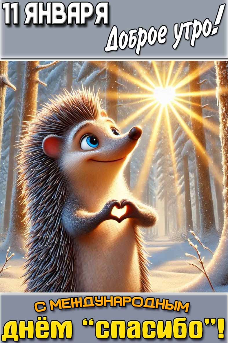 Картинка "11 января доброе утро! С Международным днём «Спасибо!»"