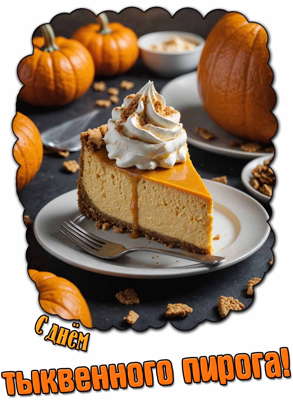С днём тыквенного пирога! - стильная картинка