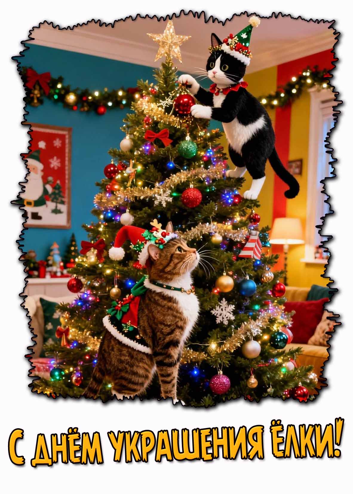 Смешная картинка с днём украшения ёлки