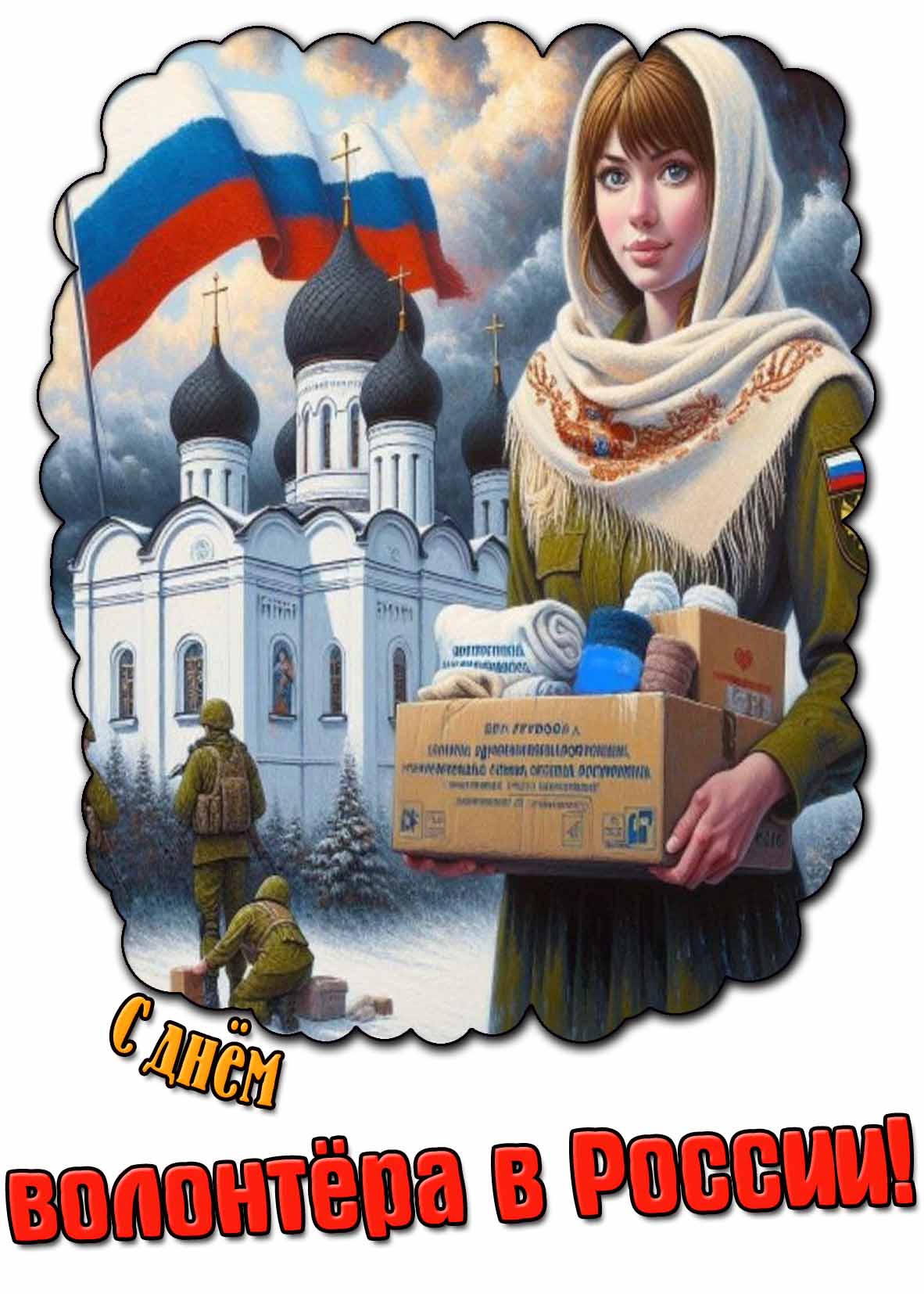 С днём волонтёра в России! - военная картинка для участников СВО