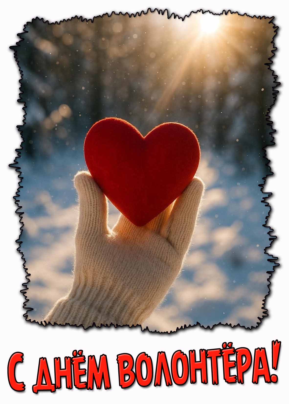 Открытка с днём волонтёра