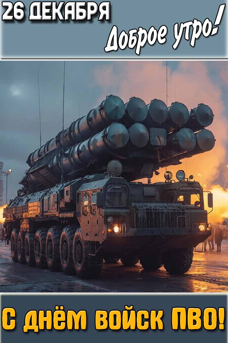 Картинка "26 декабря доброе утро! С днём войск ПВО!"