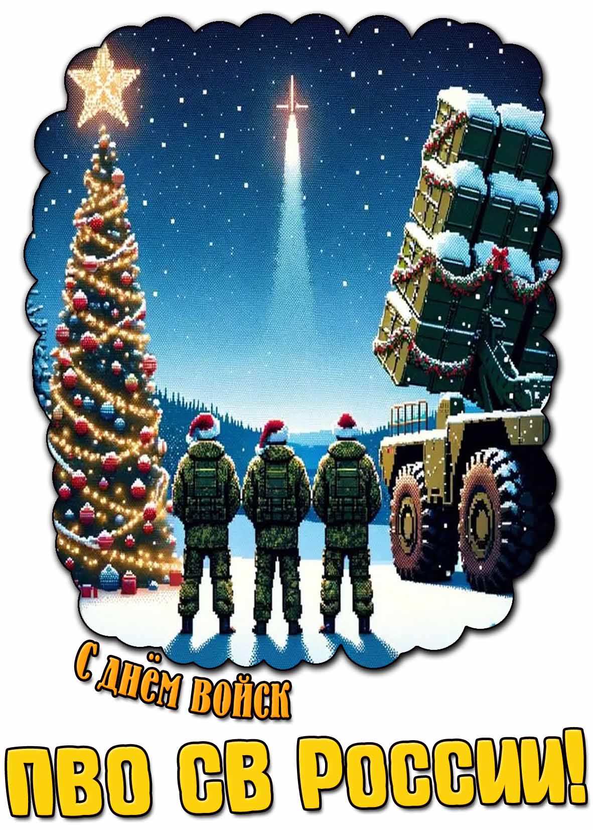 Зимняя картинка с днём войск ПВО СВ России