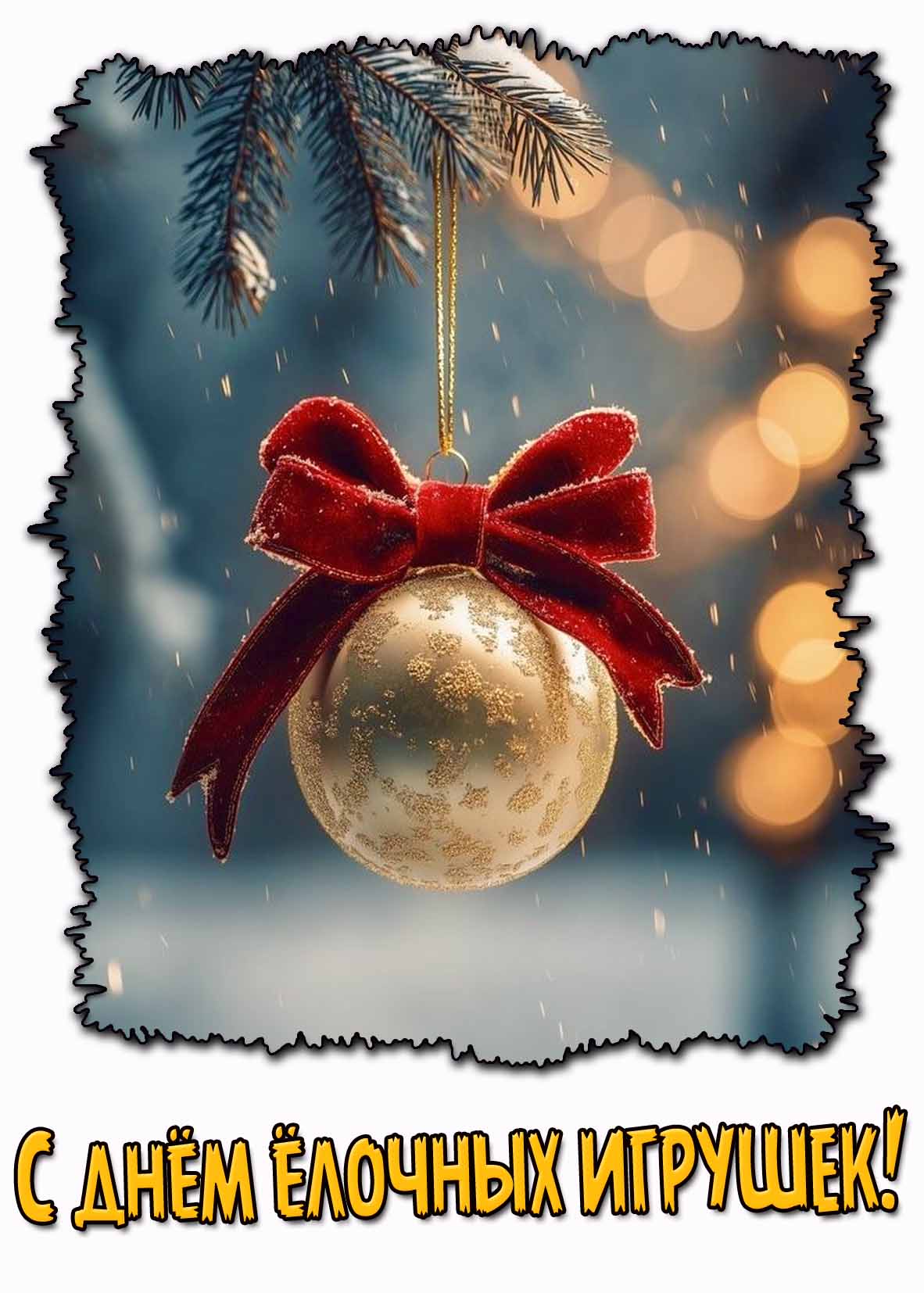 Картинка с днём ёлочных игрушек