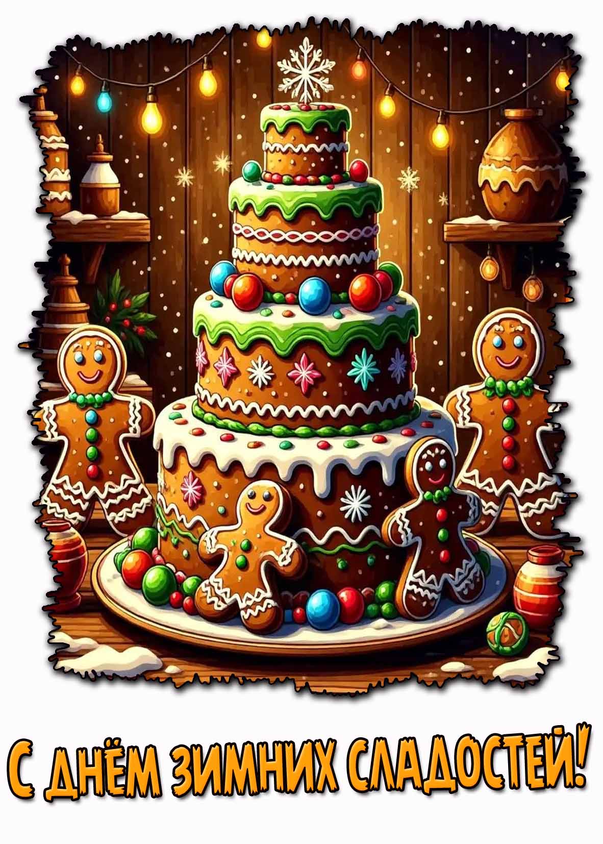 Красивая картинка с днём зимних сладостей