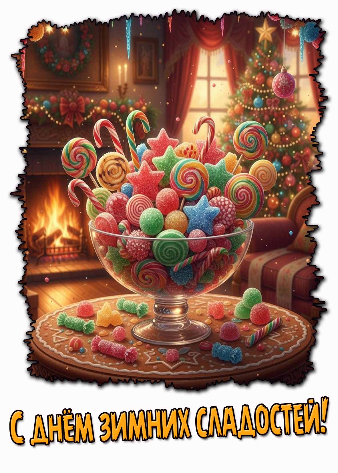 Красивая картинка с днём зимних сладостей