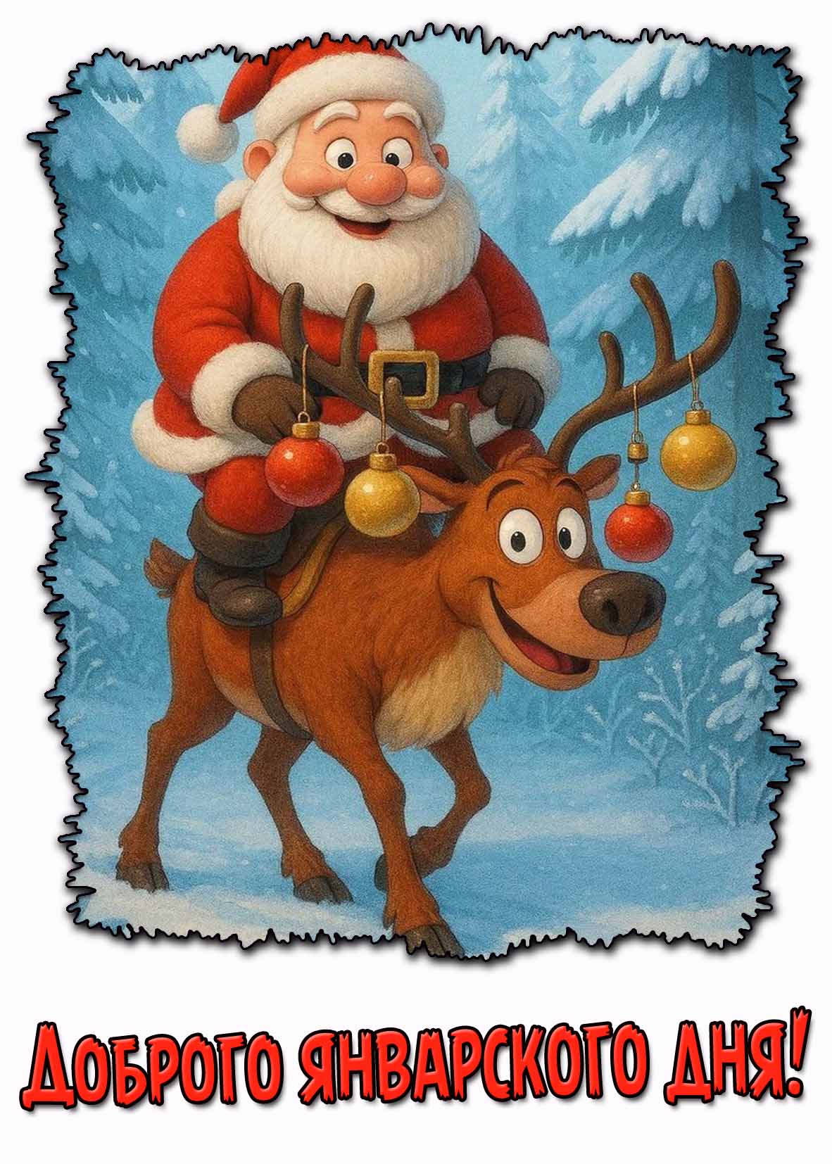 Прикольная открытка доброго январского дня
