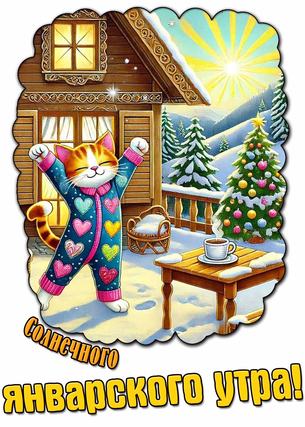 Картинка солнечного январского утра