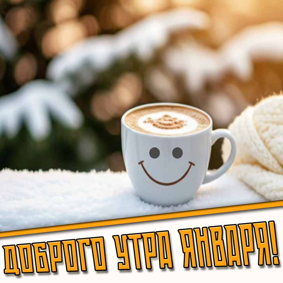 Открытка доброго утра января