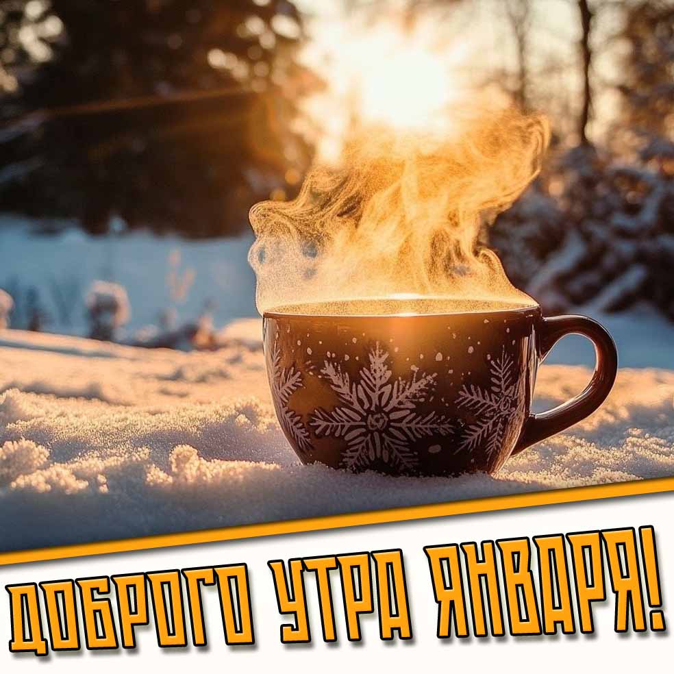 Доброго утра января! - картинка с кофе