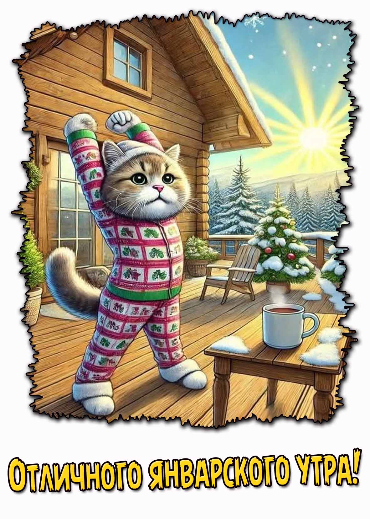 Прикольная открытка отличного январского утра