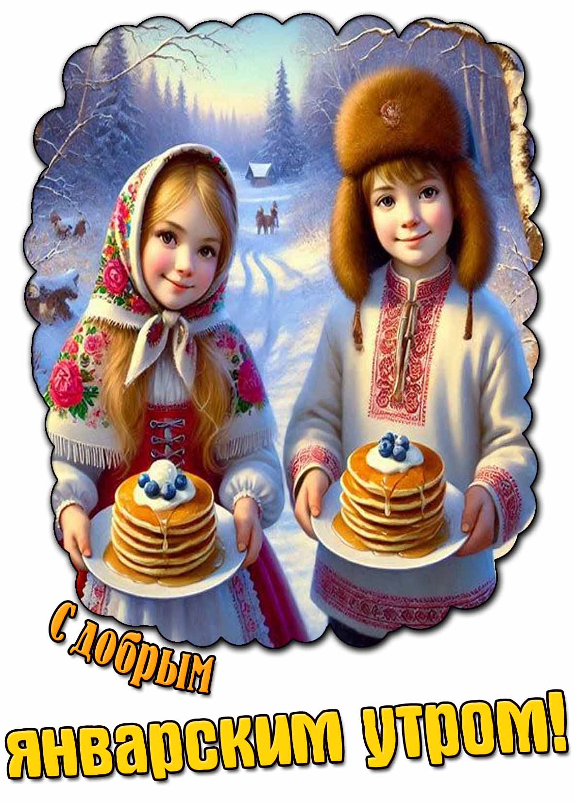 Открытка с добрым январским утром