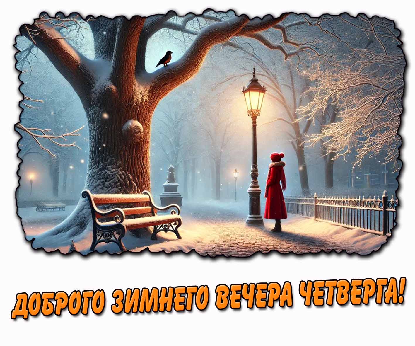 Картинка доброго зимнего вечера четверга