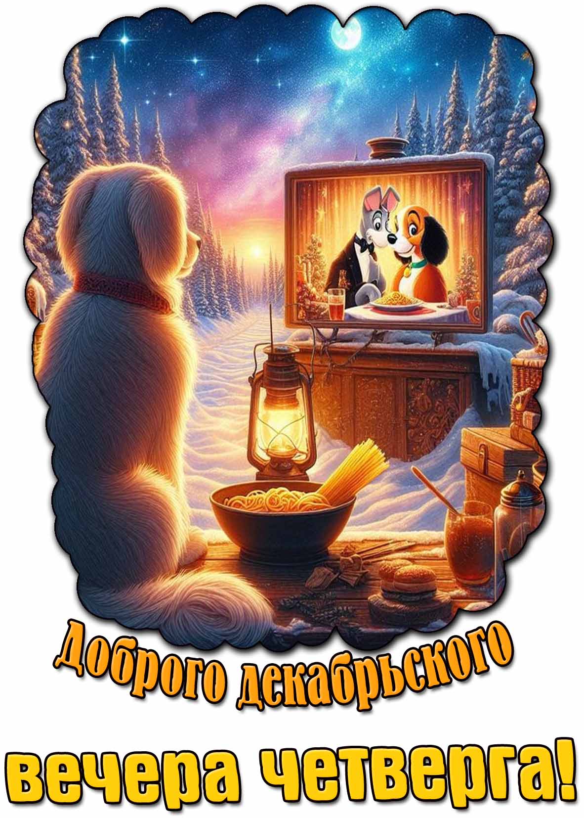 Картинка доброго декабрьского вечера четверга