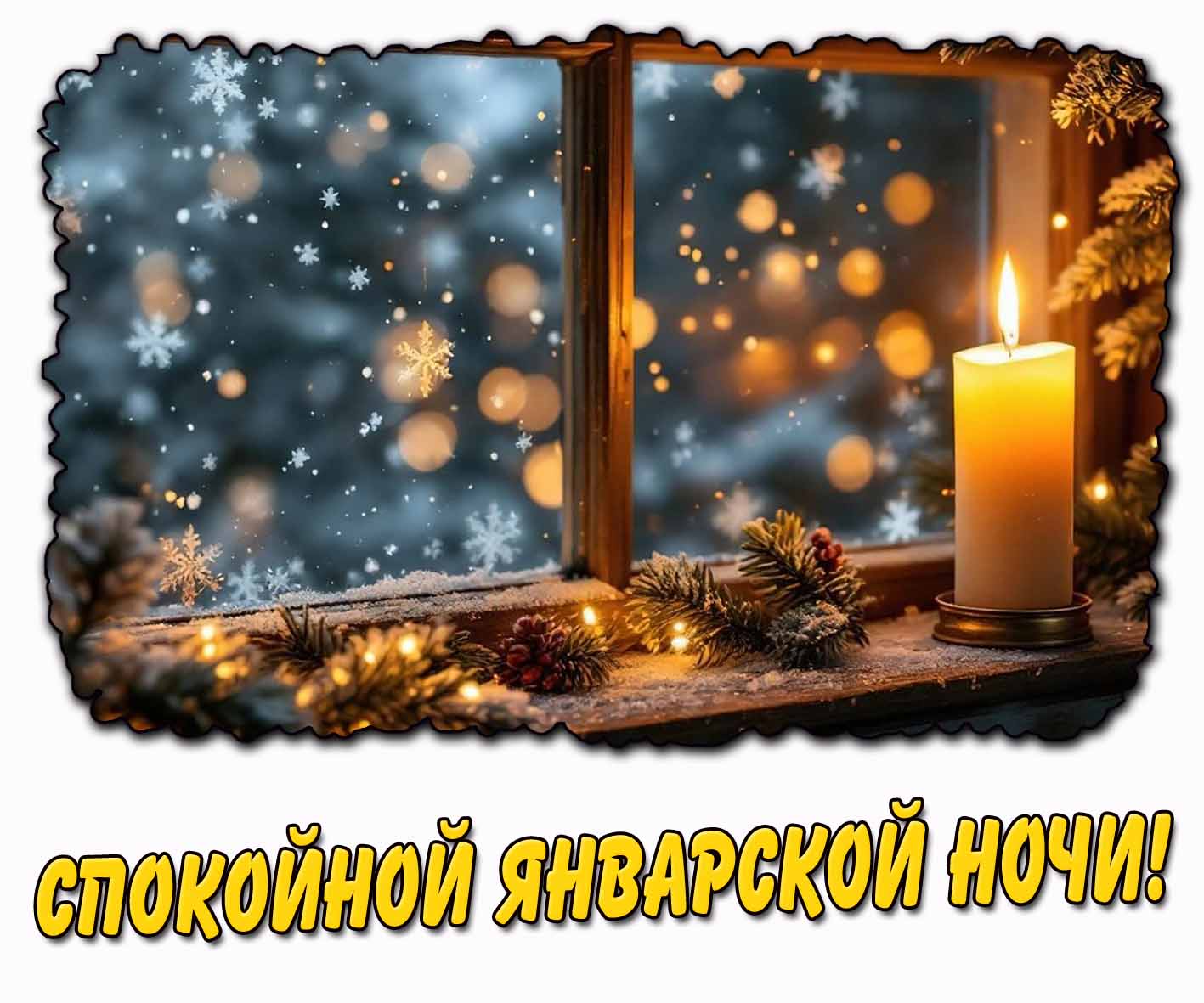 Картинка спокойной январской ночи