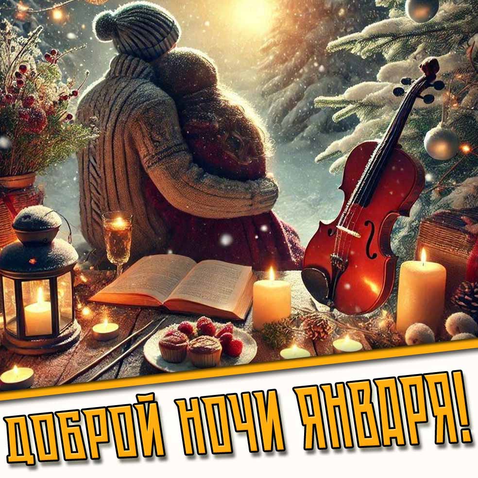 Романтическая картинка доброй ночи января