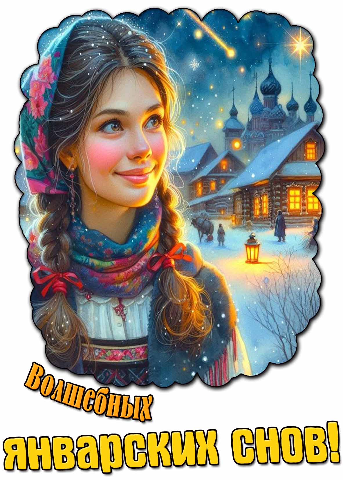 Открытка волшебных январских снов