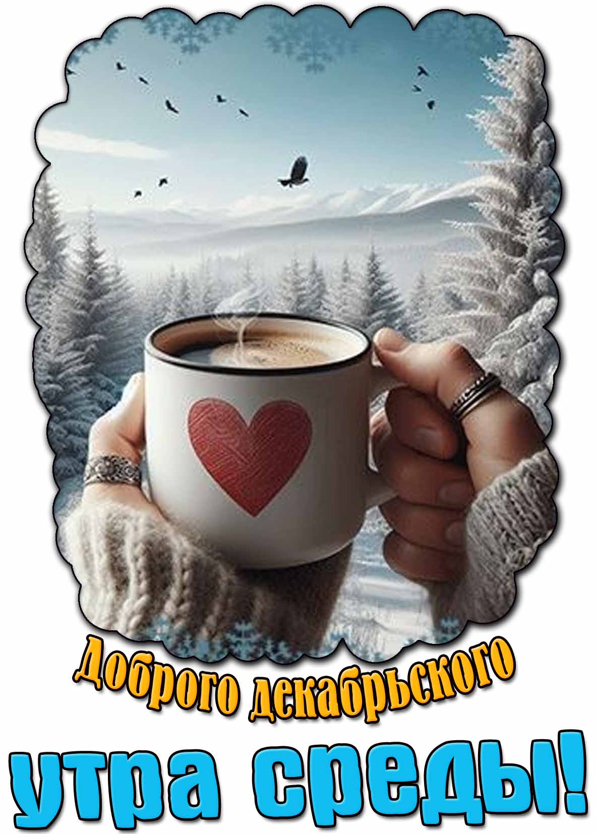 Картинка доброго декабрьского утра среды