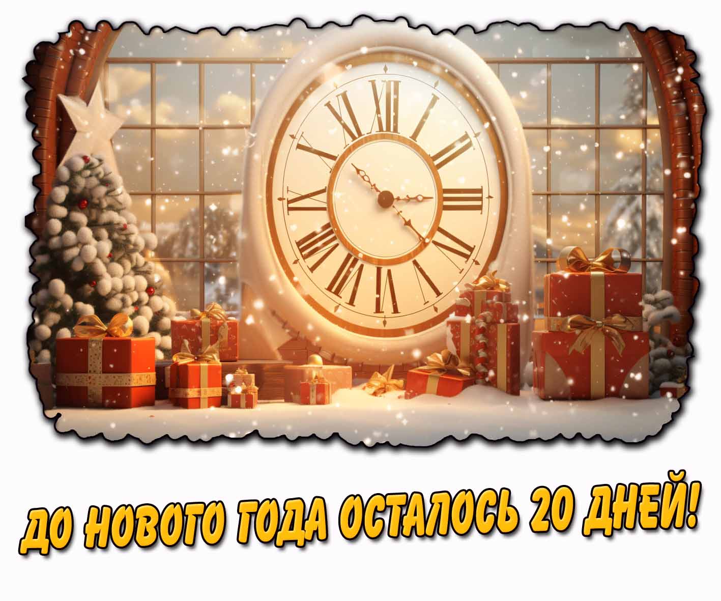 Открытка до нового года осталось 20 дней